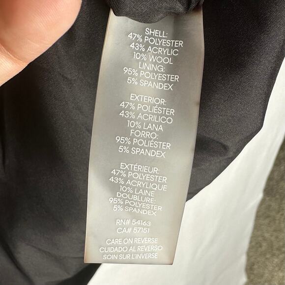 Calvin Klein Tweed Wool Blend Black Fall Winter Lined Mini Skirt Size 10 New - Picture 6 of 8